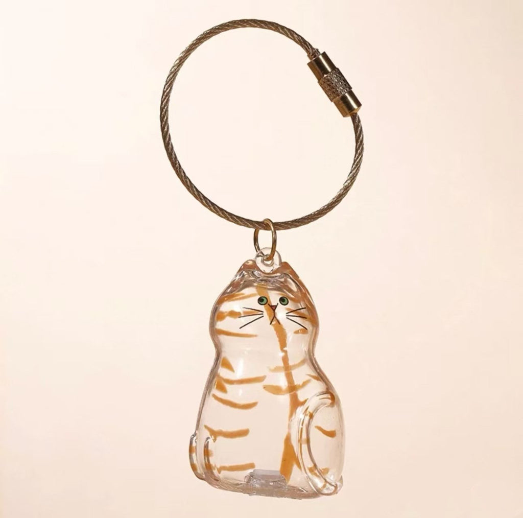 💥 Buy 1 Get 1 Free — Transparent Pet Storage Capsule Keychains 🐶 & 🐱