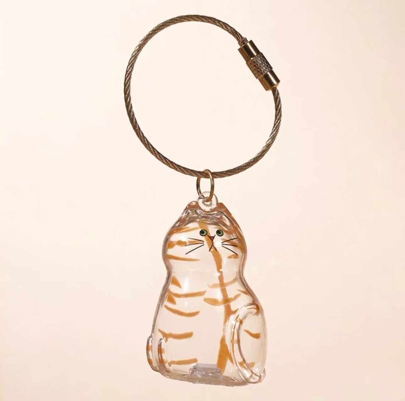 💥 Buy 1 Get 1 Free — Transparent Pet Storage Capsule Keychains 🐶 & 🐱
