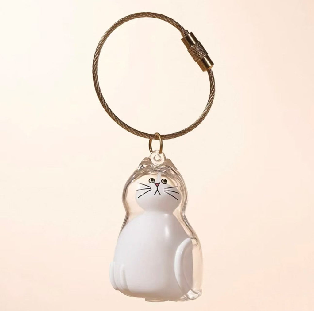 💥 Buy 1 Get 1 Free — Transparent Pet Storage Capsule Keychains 🐶 & 🐱