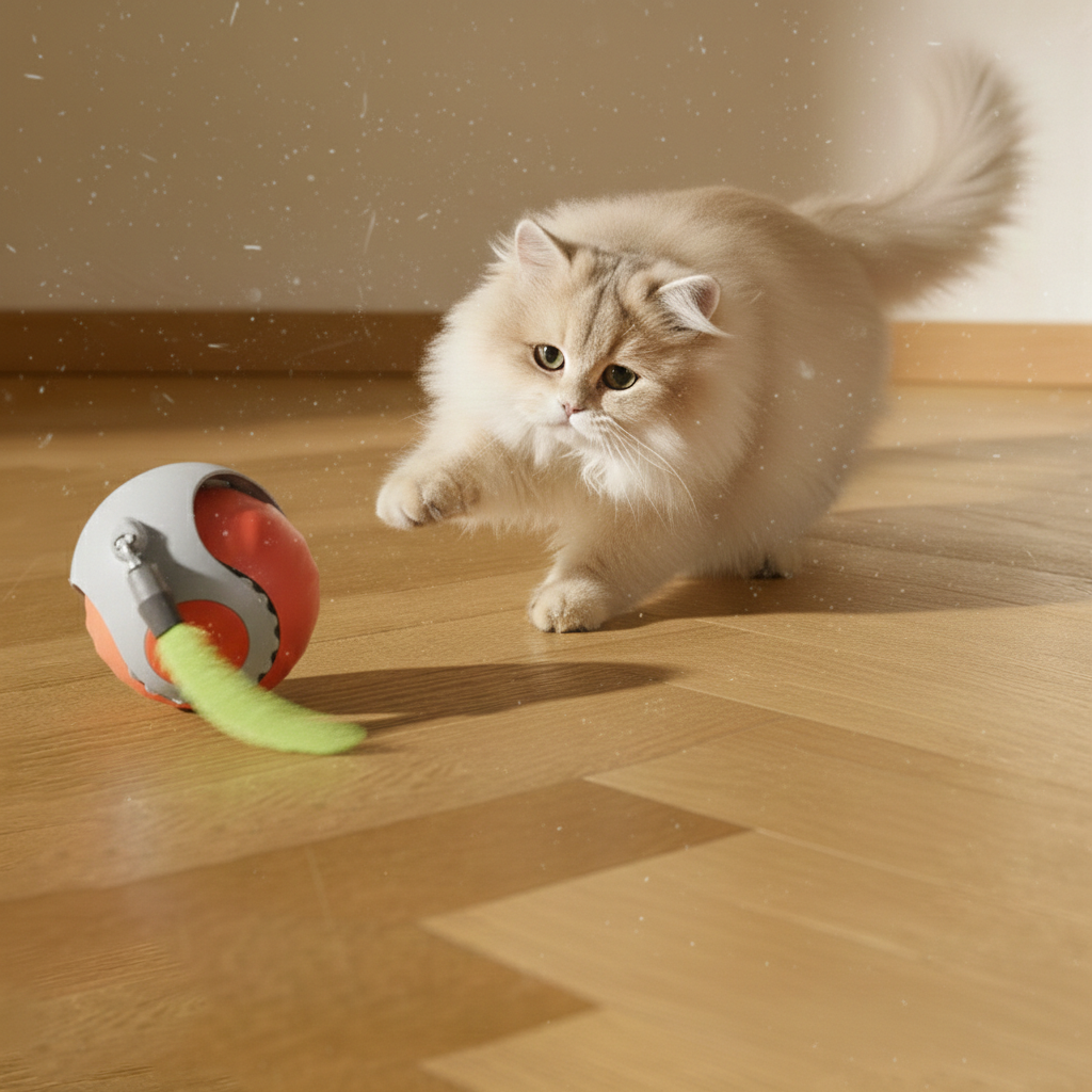 Automatic cat teasing ball, a fun and interactive tool for relieving boredom