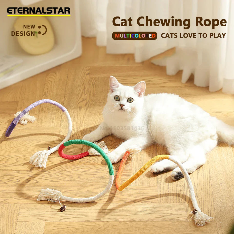 Cat Teasing Rope Toy – Bite Resistant