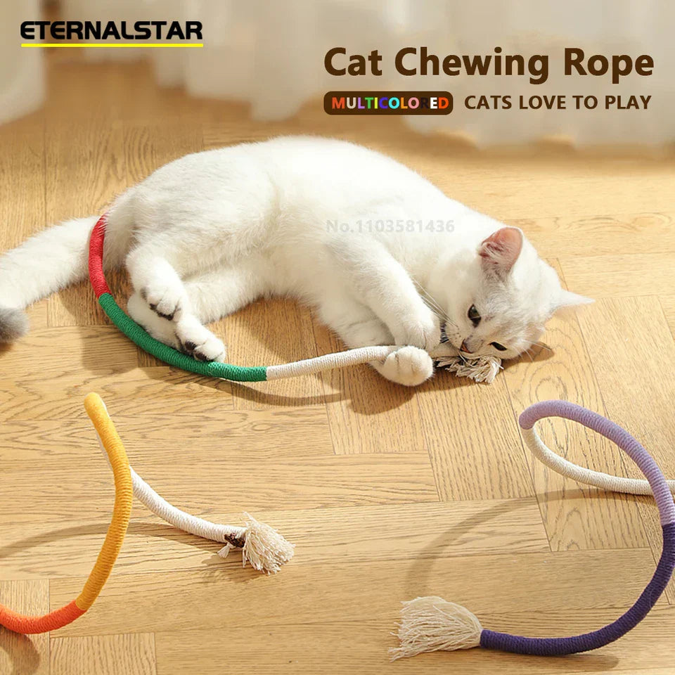 Cat Teasing Rope Toy – Bite Resistant
