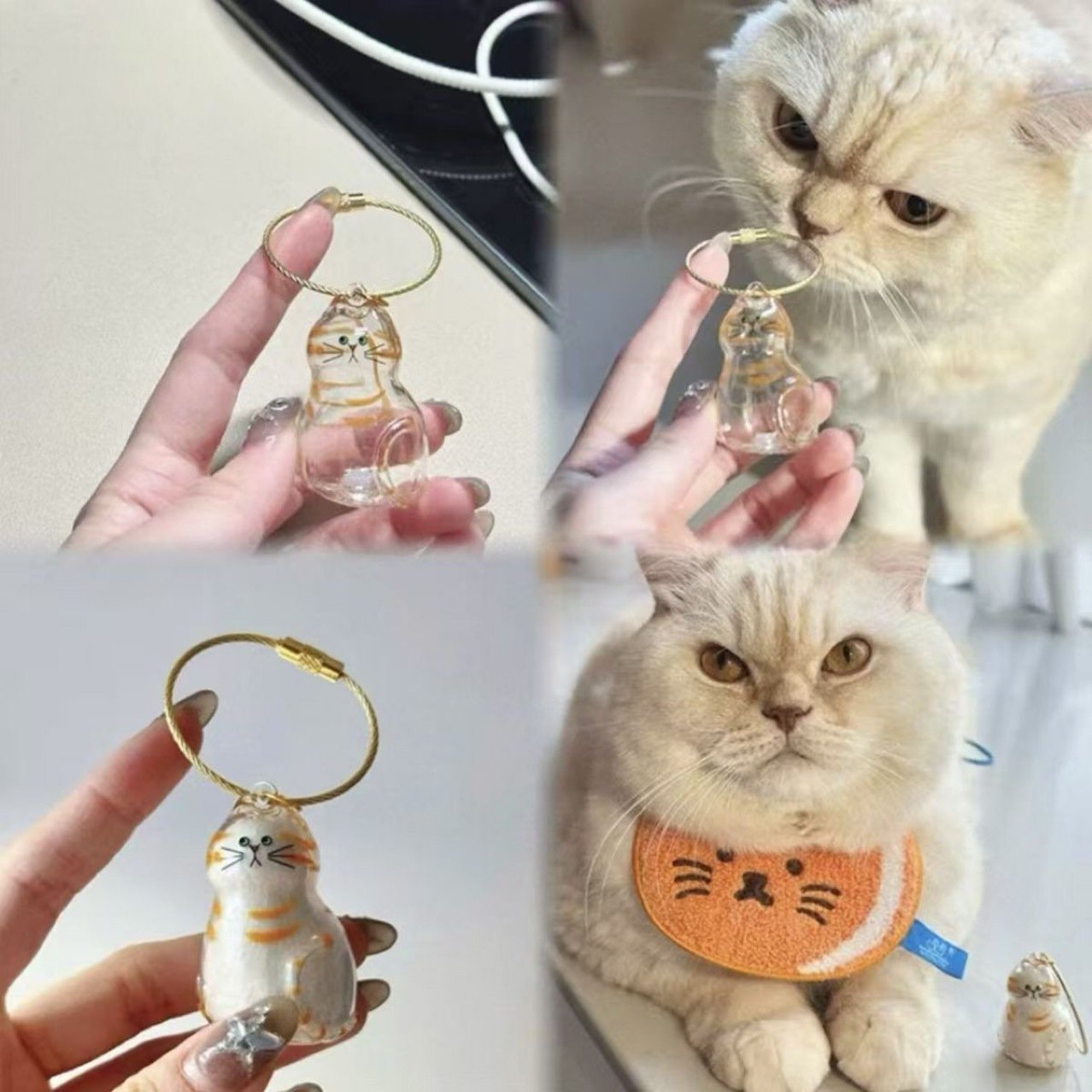 💥 Buy 1 Get 1 Free — Transparent Pet Storage Capsule Keychains 🐶 & 🐱
